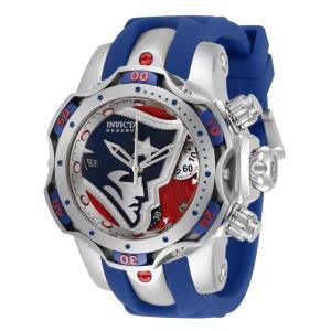 Relógio Feminino de Quartzo NFL New England Patriots, Invicta 33091, Azul, Prata e Vermelho