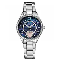 Relógio Stuhrling Taylor Clássico 38mm Mostrador Azul Madre-pérola Pulseira Aço Inoxidável Prateada 4019