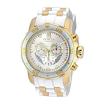 Relgio Pro SCUBA Masculino - 48mm. Ouro. Branco ZG-20291