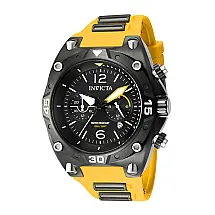 Relgio Masculino Aviador - 50mm. Preto. Amarelo 40291