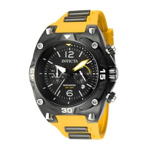 Relgio Masculino Aviador - 50mm. Preto. Amarelo 40291