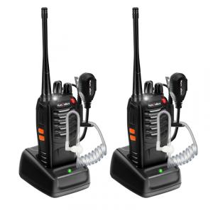Rádio Comunicador Walkie Talkie MaxTalker MT-8S com Fone de Ouvido, Rádio Bidirecional com Lanterna, VOX
