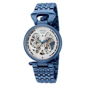 Relógio Feminino Automático com Pulseira de Aço Inoxidável, Invicta 38391, Azul Escuro