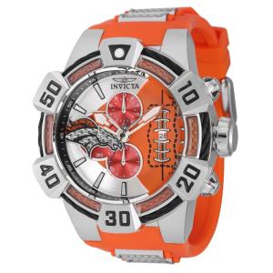 Relgio masculino NFL Denver Broncos 52 mm. Branco. Laranja 41591