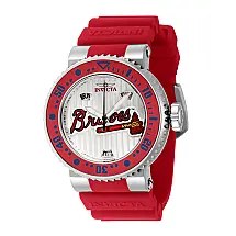 Relgio unissex MLB Atlanta Braves - 40 mm. Vermelho 42591