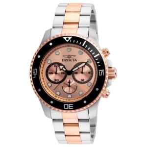 Relógio Masculino de Quartzo Pro Diver, Invicta ZG 21791, Prata e Ouro Rosa