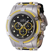 Relógio Masculino Analógico de Quartzo 53mm, Invicta Bolt Zeus 43791, Prata e Amarelo