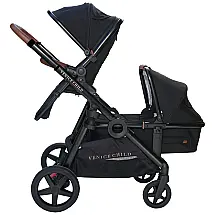 Carrinho de Bebê com Berço Venice Child para Recém Nascido, Preto