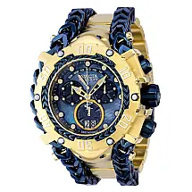 Relógio Masculino Reserve Gladiator com Mostrador em Madrepérola, Invicta 36891, Dourado e Azul