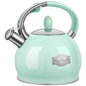 Chaleira de Chá 2.6L com Apito, Aço Inoxidável, RETTBERG VH 802, Verde