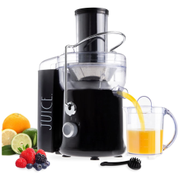 Centrífuga de Frutas e Vegetais Inteiros 1 Litro Motor de 650W, 110V, Rae Dunn, Preta