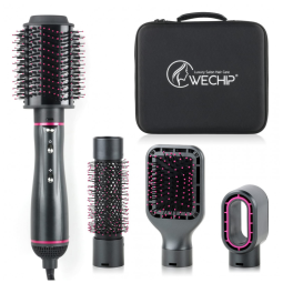 Escova Rotativa Elétrica para Secagem de Cabelo, Volumização, Alisamento e Ondulação, Bivolt, WECHIP C 50, Cinza
