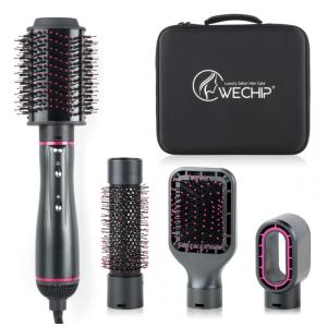 Escova Rotativa Elétrica para Secagem de Cabelo, Volumização, Alisamento e Ondulação, Bivolt, WECHIP C 50, Cinza