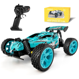 Tecnock Carrinho de Controle Remoto p, Adultos Off Road 118 Escala Até 20 KM, H, Recarregável, Azul