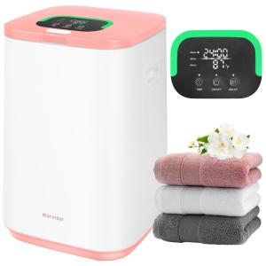 Aquecedor de Toalhas para Banheiro, Balde de 26L com Display LED, 3 Modos de Aquecimento, Timer de até 24h, Bloqueio Infantil