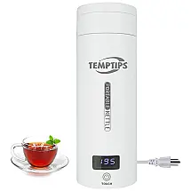 Chaleira Elétrica Portátil 400 mL, Aço Inox, Branca, 110v, WARM Y, Branco