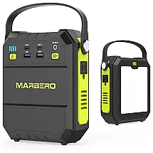Gerador Solar Portátil MARBERO 22500mAh, 80W, 1 Tomada AC 110V, 4 USB, Bateria de Lítio com Lanterna Integrada