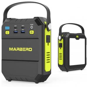 MARBERO Gerador de Energia Solar Portátil á Bateria de Lítio com Lanterna 1 Tomada AC, 4 USB, 22500mAh, 110V, 80W