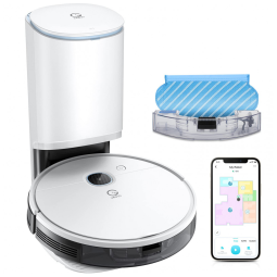 Aspirador de Pó Robô com Conexão via APP, WI FI, Auto Carregamento e Mapeamento Multinível, 110v, YEEDI vac max, Branco
