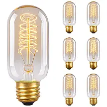 Nova Lâmpada LED Vintage 800LM, 8,5W Ambar 2100K, 6 Un, 110v, NEW LIGHTS, Amarelo