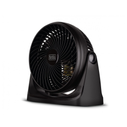 Ventilador de Mesa Turbo Portátil com Inclinação Ajustável para Resfriamento Silencioso, 110V 21W, BLACK DECKER BFTU107, Preto