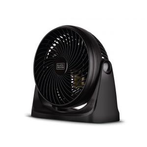 Ventilador de Mesa Turbo Portátil com Inclinação Ajustável para Resfriamento Silencioso, 110V 21W, BLACK DECKER BFTU107, Preto