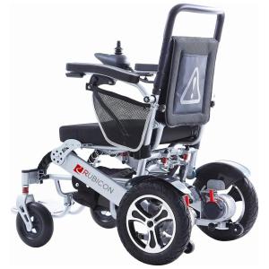Cadeira de Rodas Elétrica Dobrável Reclinável para Adultos de até 150 kg, 600W, Rubicon Deluxe, Cinza