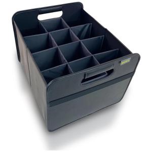 Caixa Para Transporte de Vinhos MEORI até 12 Garrafas, Preta