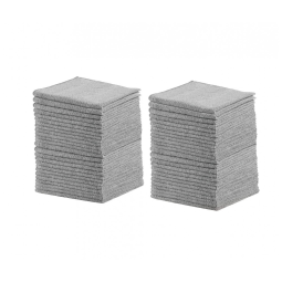 Pano de Limpeza de Microfibra Anti Arranhões, Lavável e Reutilizável, 50 UN, Rubbermaid, Cinza