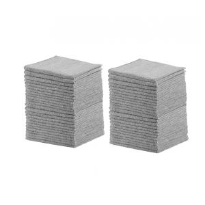 Pano de Limpeza de Microfibra Anti Arranhões, Lavável e Reutilizável, 50 UN, Rubbermaid, Cinza