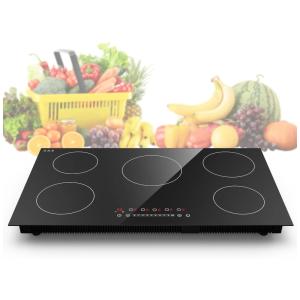 Cooktop de indução de 36 polegadas, com 5 queimadores, tela sensível ao toque LED, 220V