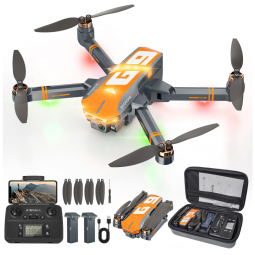 Drone GPS com Câmera 4K para Adultos com Motor Brushless e Modo Siga-me, Longo Tempo de Voo e Distância, KINGULL