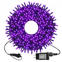 Pisca Pisca 300 LED 30 Metros a Prova dÁgua com 8 Modos para Halloween e Natal, Roxo