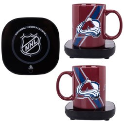 Aquecedor de Caneca, Tema NHL Colorado Avalanche com Desligamento Automático, Inclui Caneca, 110V 16W, Uncanny Brands, Vermelho Borgonha