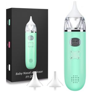 Aspirador Nasal Elétrico para Bebê FITCONN Recarregável com Sons Suaves, Verde