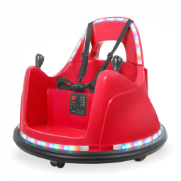 Carro Elétrico Infantil Bate Bate com 2 Velocidades, Controle Remoto e APP, Luzes LED, Bluetooth, Giro de 360 ​​° e Adesivo, 12V, Kidzone