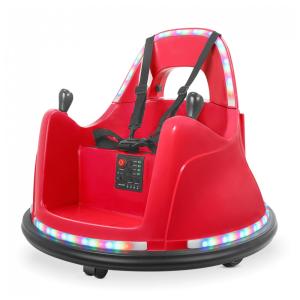 Carro Elétrico Infantil Bate Bate com 2 Velocidades, Controle Remoto e APP, Luzes LED, Bluetooth, Giro de 360 ​​° e Adesivo, 12V, Kidzone