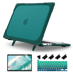 Capa Rígida Batianda para MacBook Pro 13" – Modelos A2338, A2251, A2289 com Suporte Dobrável, Tampa de Teclado e Película de Tela – Azul
