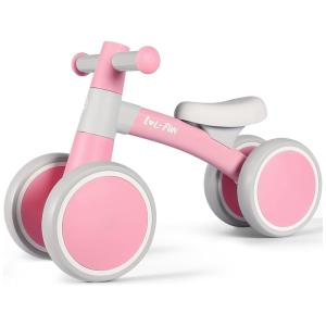 Bicicleta sem Pedal Infantil para Bebês de 1 a 3 anos, LOL FUN, Rosa