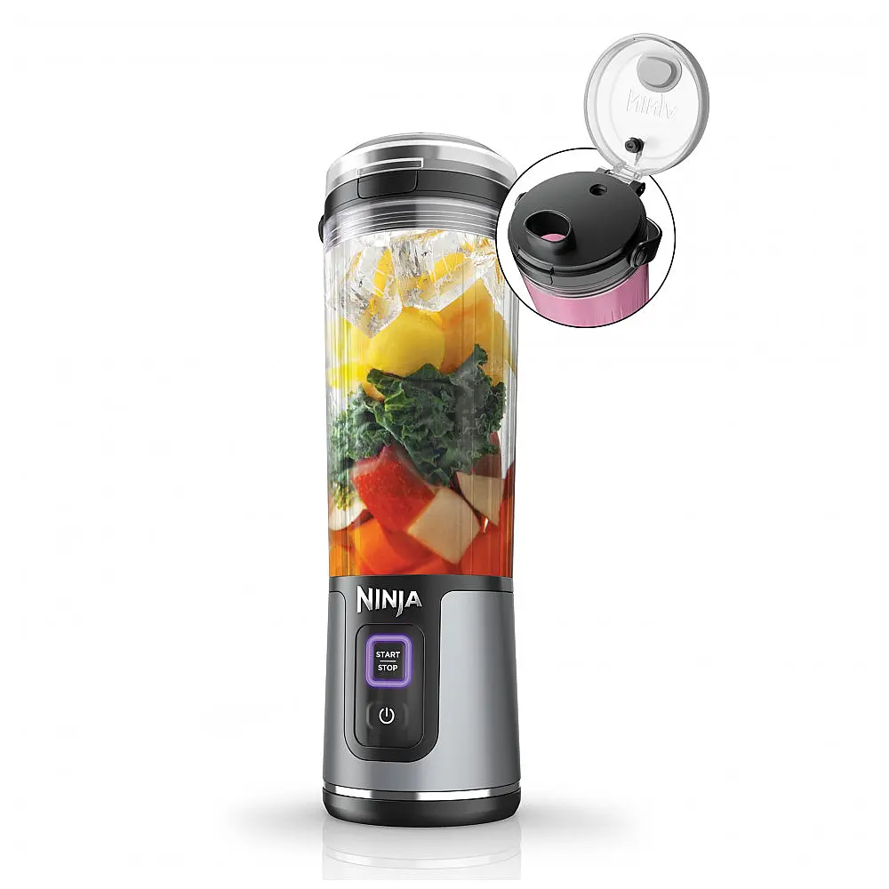 Liquidificador Portátil Ninja BC151BK Preto Blast 18oz Sem Fio Recarregável USB-C 110V