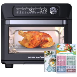 Forno Elétrico de Bancada 26 Litros 24 em 1 com Função Airfryer, Rotisserie e Convecção, 1700W 110V, PARIS RHÔNE, Preto