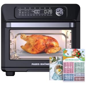 Forno Elétrico de Bancada 26 Litros 24 em 1 com Função Airfryer, Rotisserie e Convecção, 1700W 110V, PARIS RHÔNE, Preto