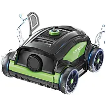 Robô Aspirador de Piscina Sem Fio WYBOT 110V, Autonomia 2h, LED, Estacionamento Automático, para Piscinas até 120 m² - Preto e Verde