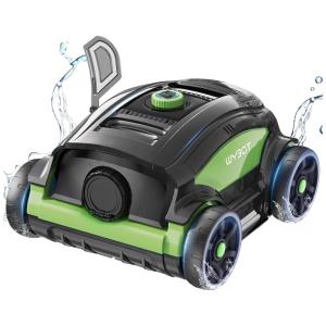 Robô Aspirador de Piscina sem Fio com Indicador LED, Autonomia Bateria de 2H e Estacionamento Automático 3.0 para Piscinas de 120m2, 110V