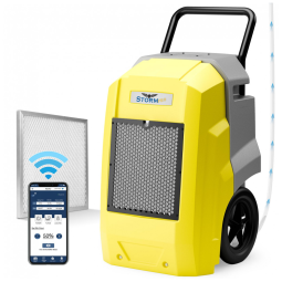 Desumidificador85 Litros com Drenagem Automática e Conexão WiFi, ALORAIR, Amarelo