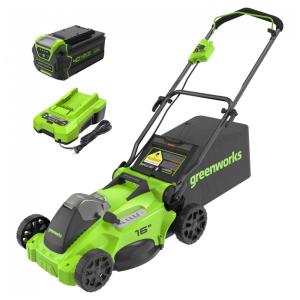 Cortador de Grama a Bateria Greenworks 40V, sem Escova, com 75 Ferramentas Compatíveis, Bateria de 4.0Ah e Carregador Inclusos