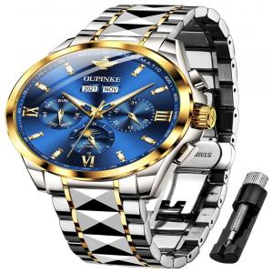 Relógio Masculino Analógico Automático, OUPINKE FT OU G3201GB BB, Prateado