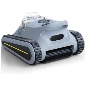 Robô Aspirador de Piscina Sem Fio Com Escalada em Parede e Limpador Automático para Piscinas até 150m2, 110V, Seauto, Cinza e Preto