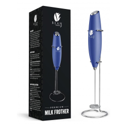 Espumador de Leite Elétrico Leve e Portátil com Bateria e 3 Velocidades, BEAN ENVY EP 460A, Azul