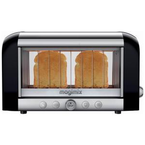 Torradeira Elétrica 2 Fatias com 4 Níveis de Tostagem Função Descongelar e Bandeja de Migalhas Removível, 110V 1450W, Magimix, Preta